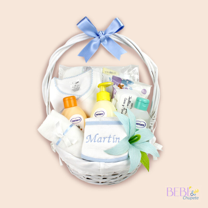 Cesta Bebe Nenuco Mini Bebéchupete en color azul de BebéChupete