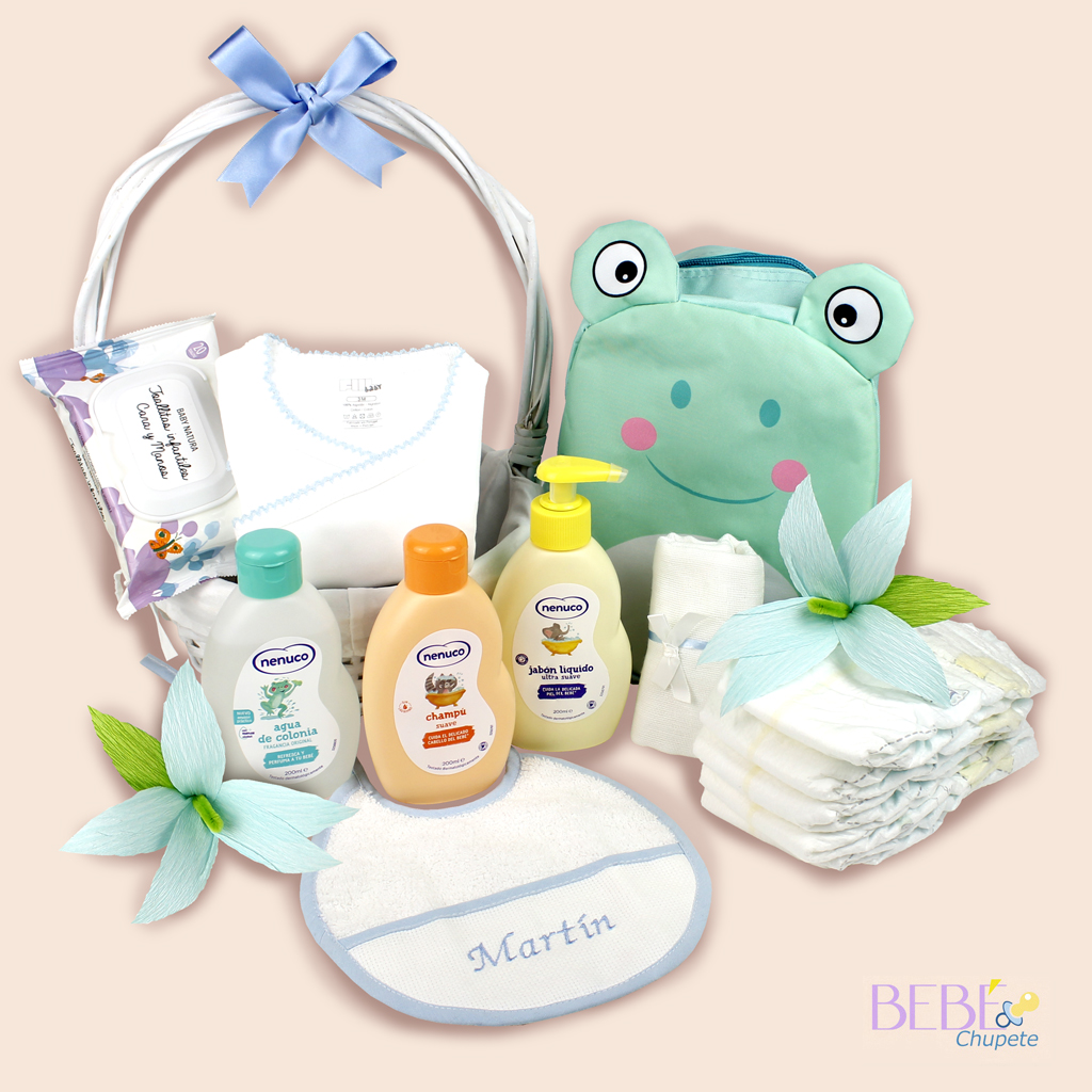 Productos de la Cesta Bebe Nenuco azul mini BebéChupete