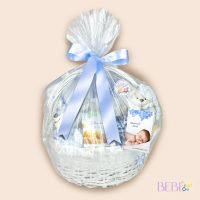 Canastilla Regalo Bebe Caricias en color azul de BebéChupete