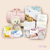 Productos de la Canastilla Recién Nacido Detalle en color rosa de BebéChupete