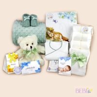 Productos de la Canastilla Recién Nacido Detalle en color verde de BebéChupete