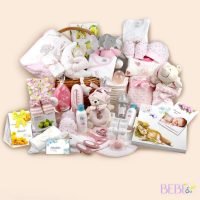 Cesta Bebe Premium BebéChupete en color rosa de BebéChupete