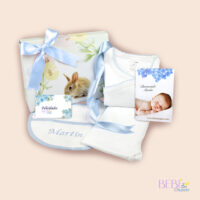 Regalo Bebe Recien Nacido primera puesta azul