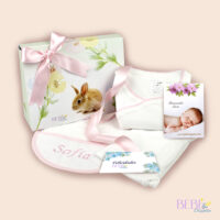 regalo bebe recien nacido primera puesta rosa