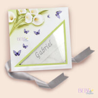 Pack de recien nacido decorado con babero borado con nombre