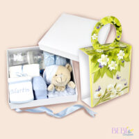 Kit de regalo para nacimiento en color azul